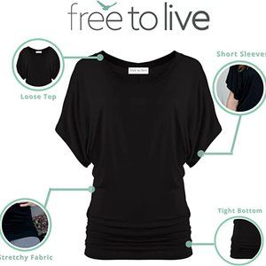 Short Sleeve Casual Women's Dolman Top